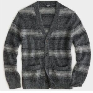Todd Snyder Ombre Charcoal Mohair Cardigan— Men’s Medium